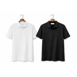 REMERA CON CUELLO NEGRO 3XL