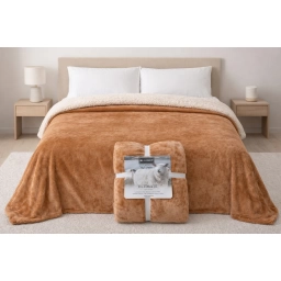 MANTA POLAR CON CORDERITO 2 PLAZAS